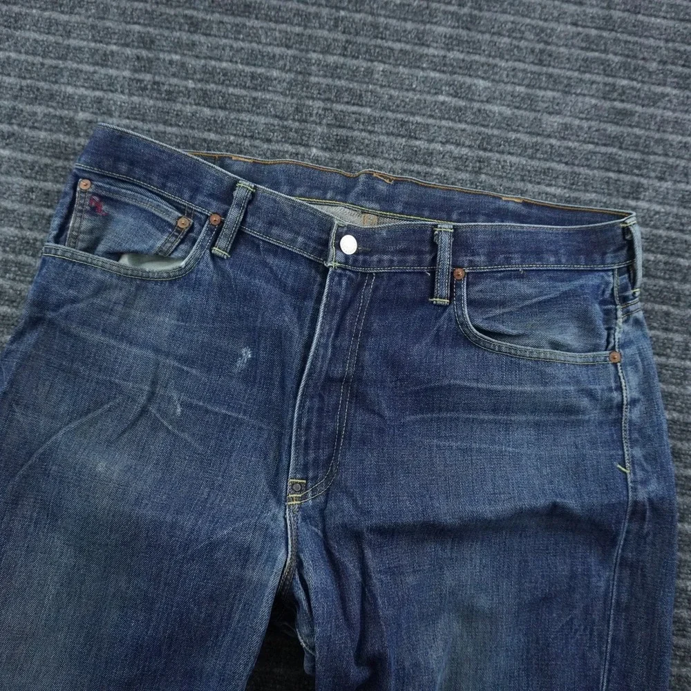 Polo Ralph Lauren Jeans Mens 36x30 Blue Straight Leg Vintage 67 Denim